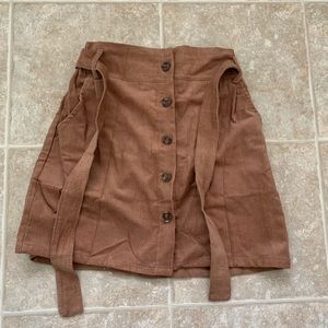 Zaful Brown, corduroy like material skirt!